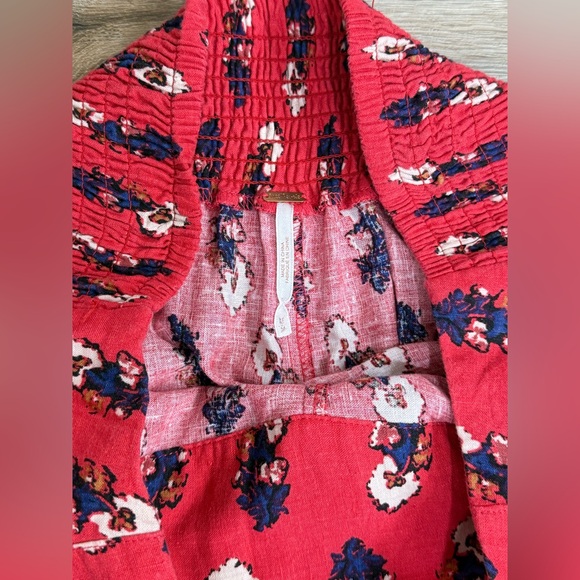 Free People Pink Floral Ultra Wide Leg Pants Size M - Picture 6 of 12